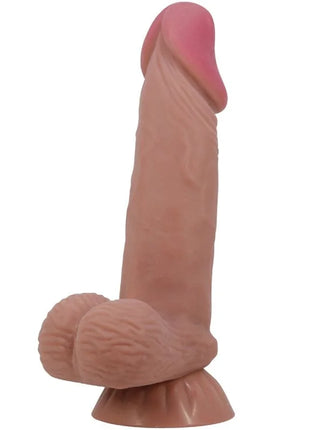 PRETTY LOVE - SLIDING SKIN SERIES REALISTISCHER DILDO MIT SCHIEBENDEM BRAUNEN HAUTSAUGNAPF 19,4 CM