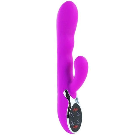 Vibrant lila silikon rabbit vibrator pretty love smart crazy plus mit ergonomischem design und chrombedienfeld