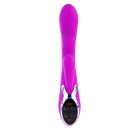 Vibrant purpurfarbener silikon-rabbit-vibrator pretty love smart crazy lila mit ergonomischem design und silberner bedienleiste