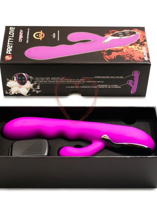 Vibranter pinkfarbener silikon-vibrator pretty love smart crazy plus lila mit ergonomischem design und metallic-akzenten