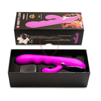 Vibranter pinkfarbener silikon-vibrator pretty love smart crazy plus lila mit ergonomischem design und metallic-akzenten