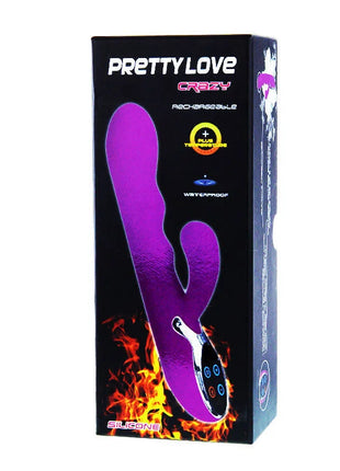 Lila silikon wiederaufladbarer vibrator von pretty love mit temperaturkontrolle und wasserdichtem design