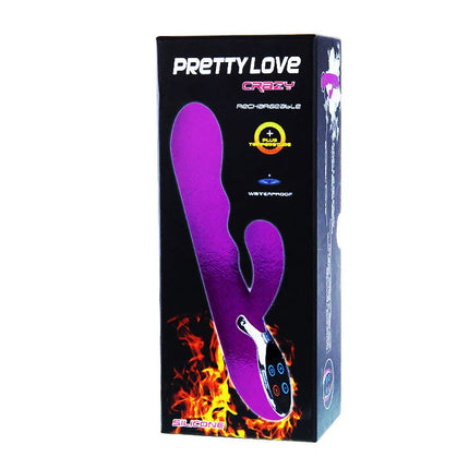 Lila silikon wiederaufladbarer vibrator von pretty love mit temperaturkontrolle und wasserdichtem design