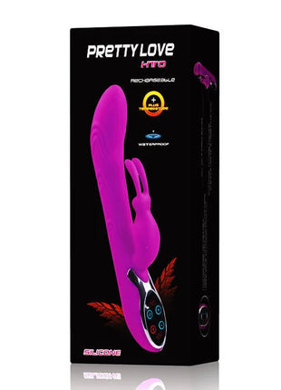 Purple silikon vibrator mit gebogenem design und bedienfeld von pretty love smart hot plus vibrator