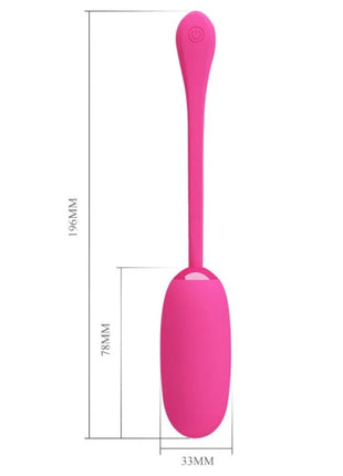 Vibrierendes ei pretty love smart julius in lebhaftem rosa mit glatter silikonoberfläche und schlankem griff