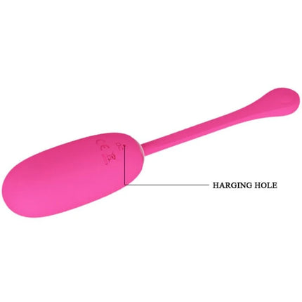 Rosa silikon vibrating ei mit ladeanschluss und ce zeichen am runden kopf von pretty love smart julius