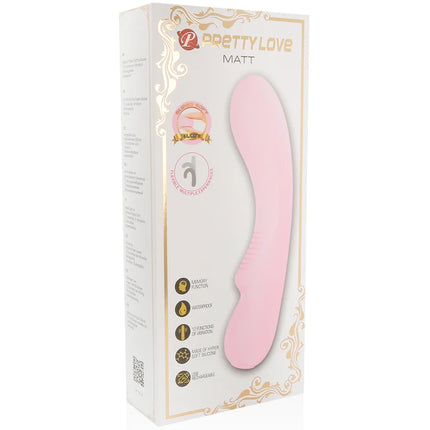 Pink matte silikon vibrator in einer hübschen love branded box von pretty love smart matt vibrator