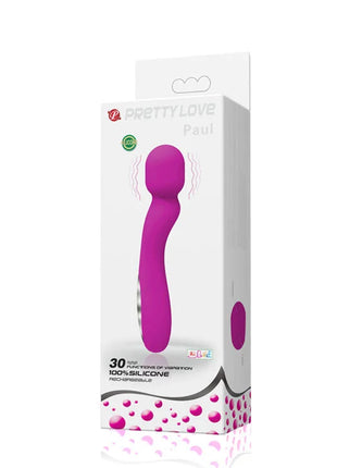 Vibrationsspielzeug pretty love paul aus 100 prozent silikon in lebendigem magenta zum wiederaufladen