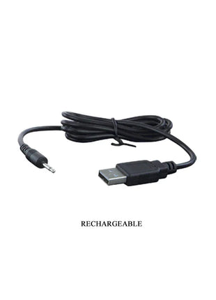 Schwarzes usb-zu-3,5-mm audio-ladekabel mit spiralförmigem design für pretty love smart paul wiederaufladbar flieder-massager