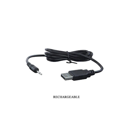 Schwarzes usb-zu-3,5-mm audio-ladekabel mit spiralförmigem design für pretty love smart paul wiederaufladbar flieder-massager