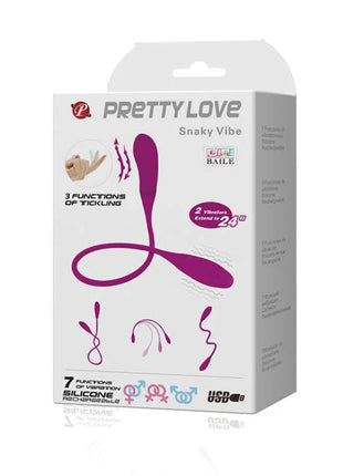 PRETTY LOVE - SMART - SNAKY VIBE VIBRATOR 7V + 3 TICKLING - Paar-Vibrator