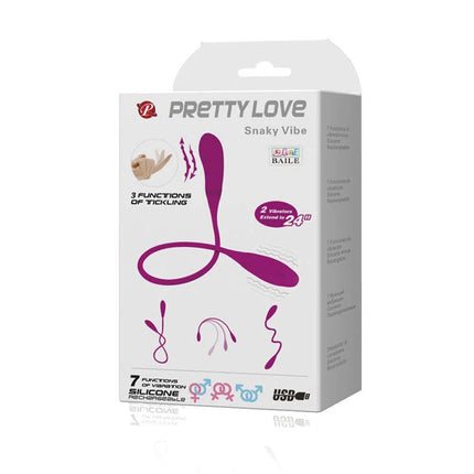 PRETTY LOVE - SMART - SNAKY VIBE VIBRATOR 7V + 3 TICKLING - Paar-Vibrator