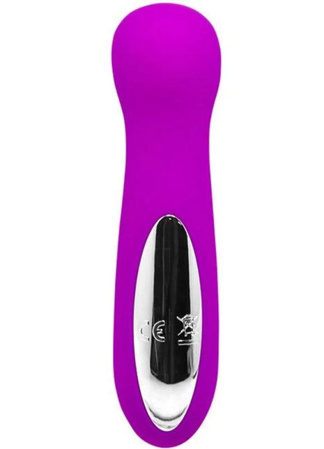 Prätty love smart vibrator stimulator hiram mit vibrantem lila silikon und silbernem ovalem knopfelement