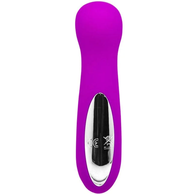 Prätty love smart vibrator stimulator hiram mit vibrantem lila silikon und silbernem ovalem knopfelement