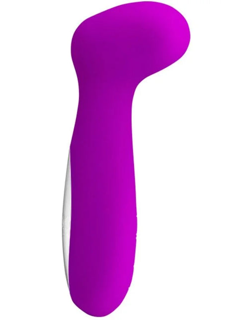 Vibranter lila silikonhandgriff persönlicher pleasure device mit glattem ergonomischem design und weißem akzentpanel von Pretty Love Smart Vibrator Stimulator Hiram