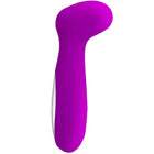 Vibranter lila silikonhandgriff persönlicher pleasure device mit glattem ergonomischem design und weißem akzentpanel von Pretty Love Smart Vibrator Stimulator Hiram