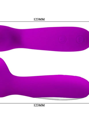 Vibranter lila silikon-smart vibrator stimulator hiram mit glattem ergonomischem design und abgerundeten enden