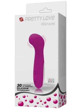 Lila silikon-liebesspielzeug mit 30 vibrationsmodi, wiederaufladbar, prettylove hiram smart vibrator stimulator