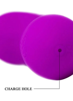 Pretty love smart vibrator stimulator hiram mit lila silikonüberzug, weißem innenraum und zentralem ladeanschluss