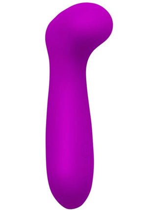 Ein eleganter, lebhafter lila silikon-smart vibrator stimulator hiram mit glattem, geschwungenem design