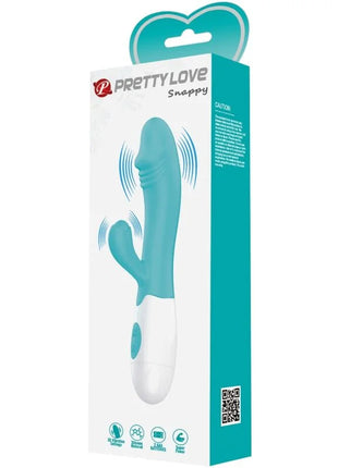 Teal und weiße pretty love snappy g-punkt vibrator aquagrün im einzelhandelspaket aus silikon