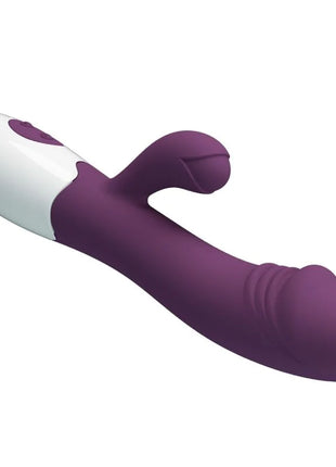 Pretty love snappy g-spot vibrator lila lila weißer silikon rabbit-vibrator mit gebogenem kopf und strukturiertem griff