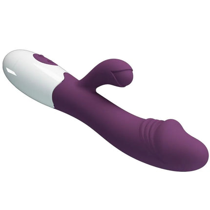 Pretty love snappy g-spot vibrator lila lila weißer silikon rabbit-vibrator mit gebogenem kopf und strukturiertem griff