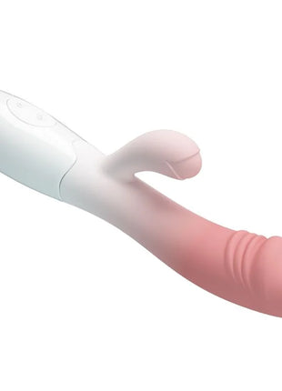 Pretty love snappy rabbit vibrator rosa aus silikon mit gebogenem griff und strukturierter spitze