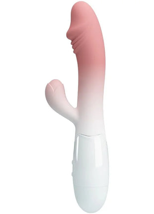 Pretty love snappy rabbit vibrator rosa aus silikon mit pink-weißer verlauffarbe und ergonomischem design