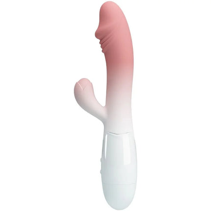 Pretty love snappy rabbit vibrator rosa aus silikon mit pink-weißer verlauffarbe und ergonomischem design