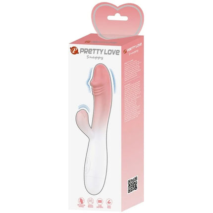 Pretty love snappy rabbit vibrator rosa silikon mit 30 vibrationen in ansprechender verpackung