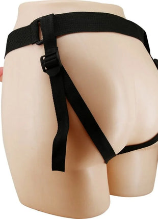 Schwarzer nylon-harness mit verstellbaren riemen und schnalle von pretty love stark komfortabel