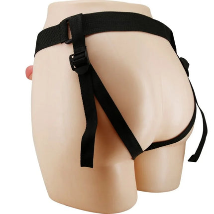 Schwarzer nylon-harness mit verstellbaren riemen und schnalle von pretty love stark komfortabel