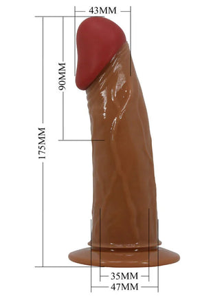 PRETTY LOVE - STARKS HARNESS SLIP MULTI-SPEED VIBRATION DILDO 17,5 CM HELLBRAUN - Vibrationsgurte