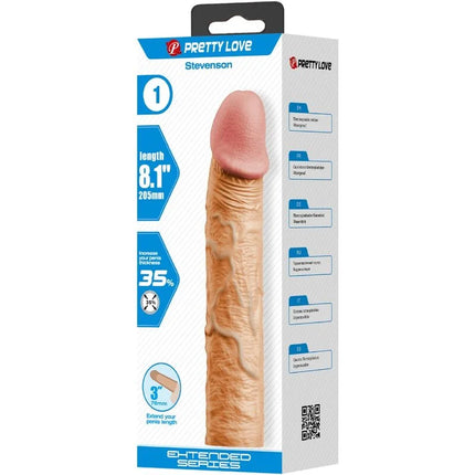 PRETTY LOVE - STEVENSON PENISHÜLLE MIT 7,6 CM VERLÄNGERUNG FLEISCH - Penishülle mit Verlängerung