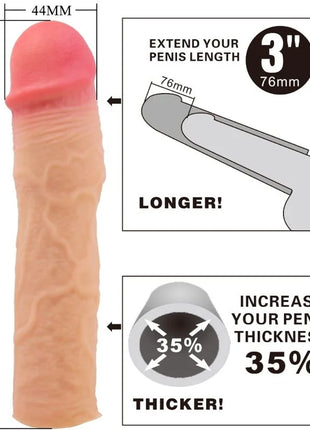 PRETTY LOVE - STEVENSON PENISHÜLLE MIT 7,6 CM VERLÄNGERUNG FLEISCH - Penishülle mit Verlängerung
