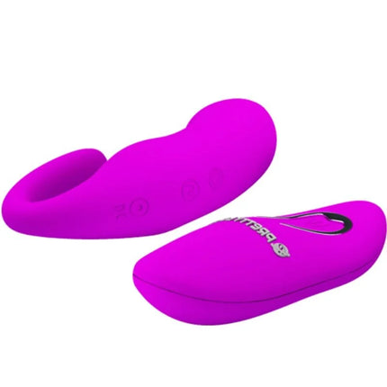 Vibrante magentafarbene silikonstimulierende klemme von pretty love mit fernbedienung und ergonomischem design
