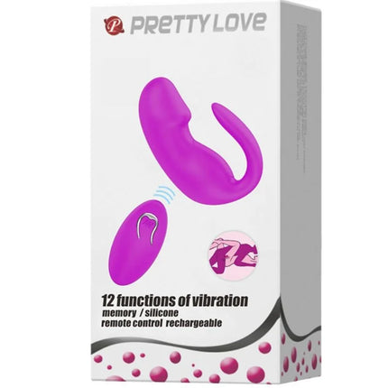 Lila silikon vibrierende klemme mit fernbedienung von pretty love für stimulierende verwendung