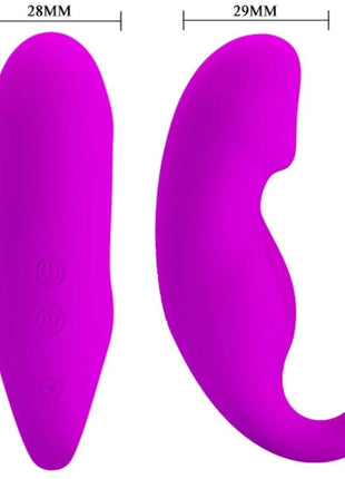 Vibrante lila silikon stimulierende klemme von pretty love mit ergonomischem design und texturiertem griffbereich