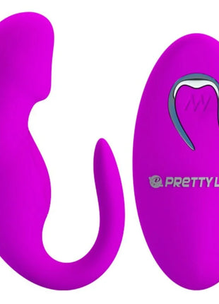 Vibrante lila silikon dual-ended sexspielzeug mit ergonomischem design und pretty love logo für fernbedienbare stimulation