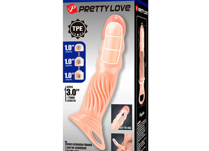 PRETTY LOVE – STRUKTURIERTE PENISHÜLLE MIT VERLÄNGERUNGEN