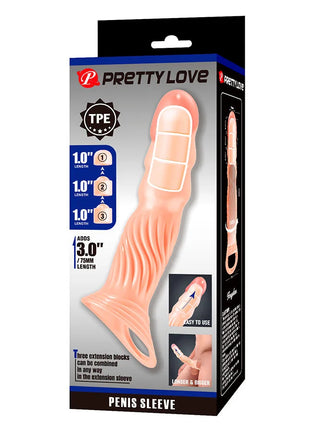 PRETTY LOVE – STRUKTURIERTE PENISHÜLLE MIT VERLÄNGERUNGEN