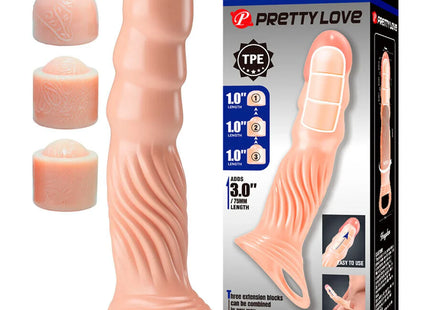 PRETTY LOVE – STRUKTURIERTE PENISHÜLLE MIT VERLÄNGERUNGEN