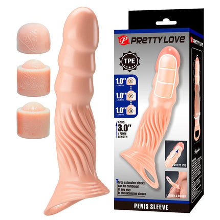 PRETTY LOVE – STRUKTURIERTE PENISHÜLLE MIT VERLÄNGERUNGEN