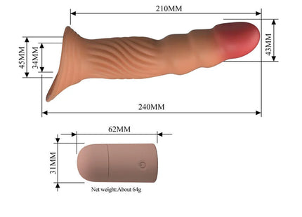 PRETTY LOVE – STRUKTURIERTE PENISHÜLLE MIT VIBRATION UND FERNBEDIENUNG