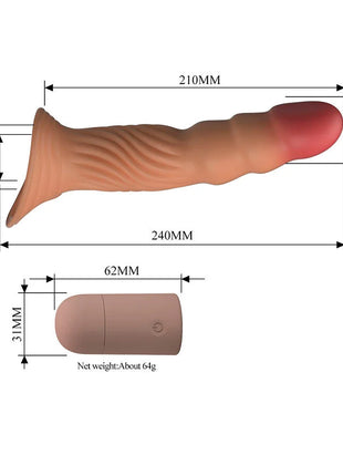PRETTY LOVE – STRUKTURIERTE PENISHÜLLE MIT VIBRATION UND FERNBEDIENUNG