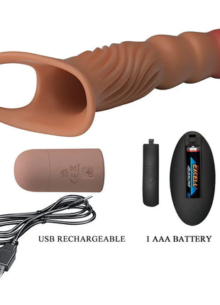 PRETTY LOVE – STRUKTURIERTE PENISHÜLLE MIT VIBRATION UND FERNBEDIENUNG