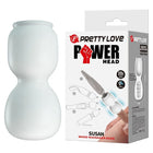 Weißer silikon power kopf für wand massager pretty love susan power head mit 6,5 cm durchmesser
