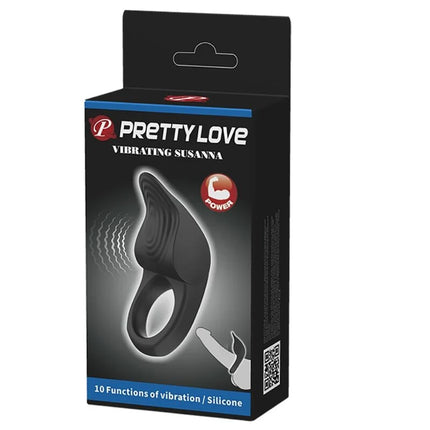 PRETTY LOVE - SUSANNA VIBRIERENDER PENISRING SCHWARZ - Penisring für Paare