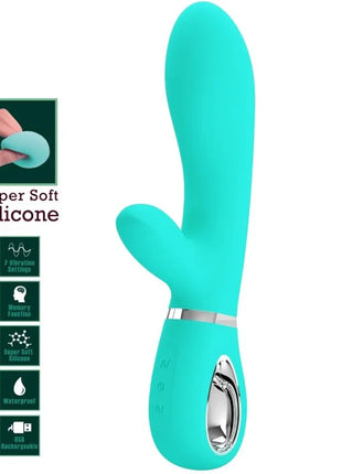 PRETTY LOVE - THOMAS MULTIFUNKTIONS-G-SPOT-VIBRATOR AQUA GREEN - Rabbit-Vibrator